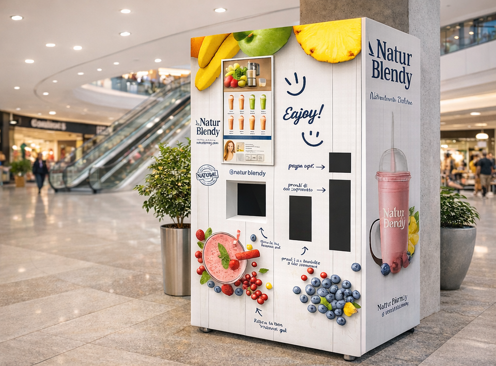 Máquina NaturBlendy en una ubicación real